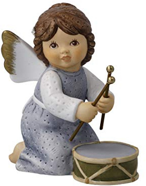 Goebel Weihnachtsdekoration Engelsfigur aus Porzellan hergestellt, Maße: 8.5 cm x 8 cm x 5 cm, 11-750-77-1