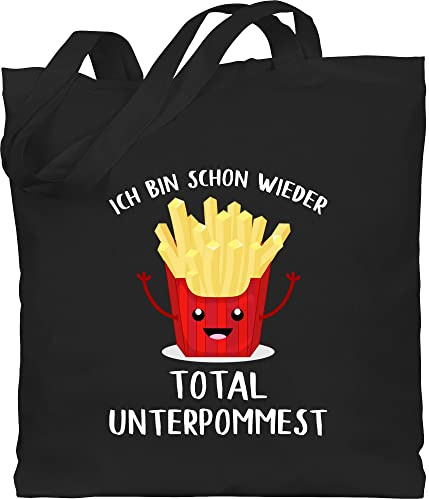Shirtracer - Baumwolltasche - Sprüche Statement mit Spruch - Ich bin schon wieder total unterpommest
