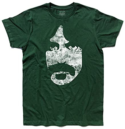 3styler T-Shirt Uomo Frank Zappa Viso - Volto Stilizzato ed antichizzato - Linea Classic - 100% Cotone 185 gr/mq (L, Verde)