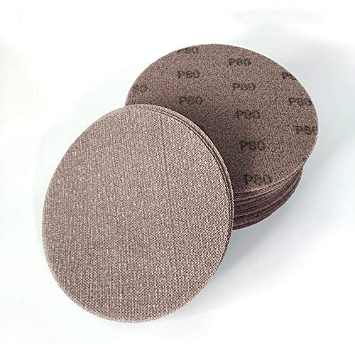 10Pcs 9 Inch 225mm Mesh Abrasive Hook and Loop Sand Paper Dust Free Sanding Discs Anti-Blocking Dry Grinding Sandpaper,80Grit,50 pcs a Box