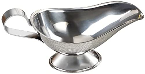 Cream Pitcher Gravy Boat Sauce Boat Stainless Steel Small Medium Large for Salad Dressings Milk Broth Creamer Cream Jugs Creamer Pitcher Jug (Size : Large)