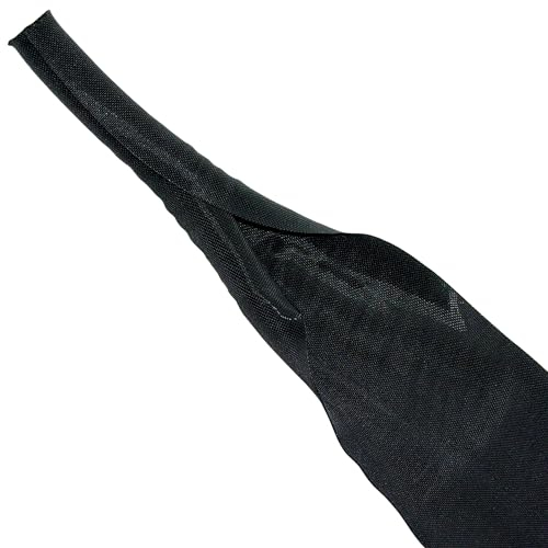 ISOLATECH Gewebeschlauch selbstschließend Kabelkanal schwarz Meterware Ø 8mm 2 Meter Kabelschlauch Kabel Organizer für Kabelmanagement Schreibtisch