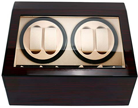 LANNADD 4+6 Uhrenbeweger, Automatische Uhrenaufzugskästen Uhrenboxen Uhrenkasten Automatisch, Vitrine Watch Winder Display Geeignet für Kommoden Kleiderschränke und Uhrengeschäfte