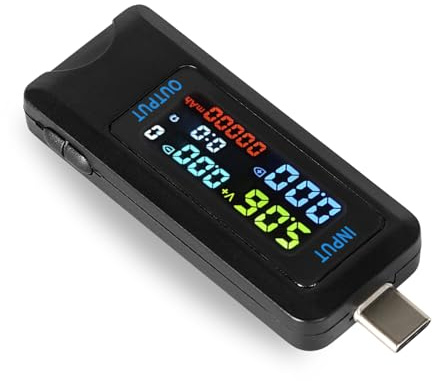 DEWIN USB C Tester, Multifunktionale Type C Tester Messgerät Voltmeter Amperemeter Detektor Power Bank Ladegerät Indikator
