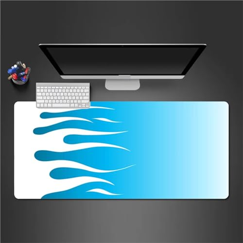 QiHon Mauspad Groß Gaming Weiß Grün Mousepad XXL 700x400x2mm rutschfeste Schreibtischunterlage Gaming Tastatur Matte Abwaschbar für PC Zuhause Büro