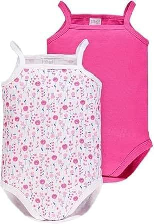 Ellepi Body Bambina Spalla Stretta in 100% Cotone, Confezione da 2 Pezzi, Body Canotta Neonato e Bimba, Morbido e Traspirante, Chiusura con Bottoni Automatici, Intimo Estivo (Fucsia, 24 mesi)