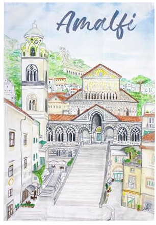 Nada Home Strofinaccio cucina Duomo Amalfi canovaccio effetto mistolino in cotone 6830