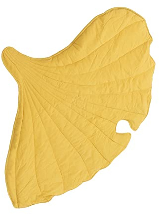 ZAICOLER Blätterteppich, Pflanzenteppich, Spielteppich, Baumwolle, Krabbelkissen, Baumwoll-Kinderzimmerteppich, Weich, Wendbar, Waschbar, Faltbar, Bodenmatte, Laufgittermatte,