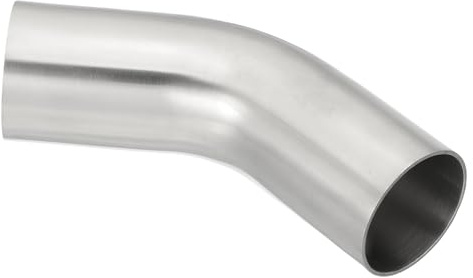 PATIKIL 1 Stück 42mm 45-Grad-Bogen Ellenbogen, Edelstahl Auspuffbogen, Intercooler Rohr Mandrell Ellenbogen für Brauerei-Anlagen HVAC-Treppengeländer