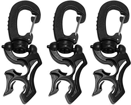 Cetfuro 3 StüCk Tauchen Halter Clip Tauchen Tauchen Doppel BCD Clip mit Schnapp Verschluss für Tauchen Schnorchel ZubehöR