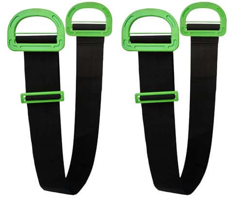 OWLMATE 2 Stück Tragegurte Umzug, Tragegurte, 153CM Schwerlast Umzug Hebegurt Tragegurt Verstellbar Hebegurte für Schwere Gegenstände Klavier Waschmaschine Möbel, Schwarz