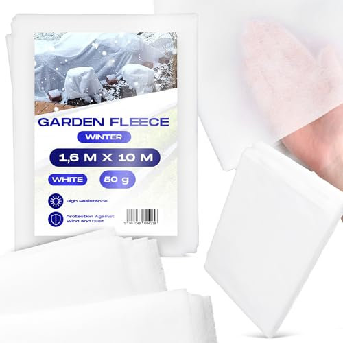 Instalguru Tessuto Non Tessuto da Giardino Protezione Piante 1,6 x 10m 50g Bianco Inverno Telo Antigelo Vello Protettivo per Colture Raccolto Crescita Anticipazione UV Copertura di Orti