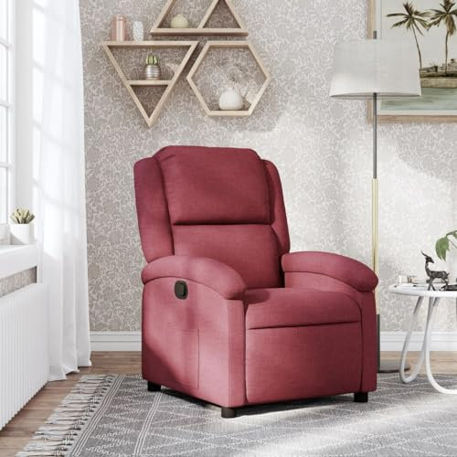 Xichuzi Relaxsessel Weinrot Stoff, Relaxsessel, Fernsehsessel, Kinosessel, Gaming Couch - 371754
