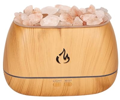 Pink rock salt Lamp Diffuser | Oil Aroma Diffuser Humidifier | Aromatic Air Purifier With Light | Home Decor Aromatherapy Diffuser | Decorative Oil Diffuser Easy To Use For Bedroom