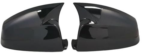 Seitenspiegelkappe Für 5 6 7 Series E60 E61 E63 E64 F06 F07 F10 F11 F13 F01 F04 2012-2015 2013 2014 Ein Paar Autoseitenflügel-Rückspiegelabdeckung Rückspiegel Spiegelkappen(Bright black a pair)