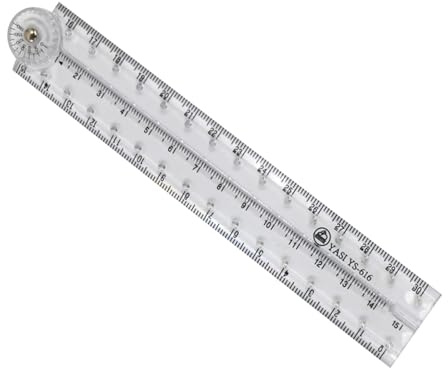 Montesy Paquete de 3 reglas plegables de 30 cm, regla de medición, regla de dibujo, regla recta plegable, regla geométrica