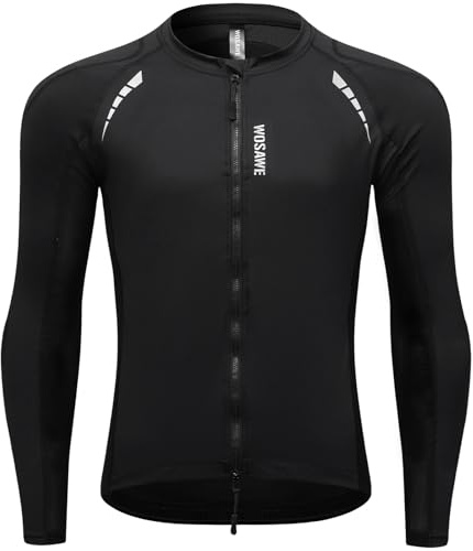 WOSAWE Herren Motorrad Jacke Mesh Atmungsaktiv Protektorenjacke Weiche Panzerung mit CE Abnehmbar Protektoren (Schwarz ohne Rüstung, XL)