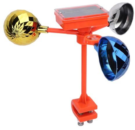 Disposente Reflectante de Pájaros Dispositivo de Viento Rotación de Viento 360 ° Prismos Reflectantes de Voz Solar Disuasa de Aves Fáciles Fácil para Control