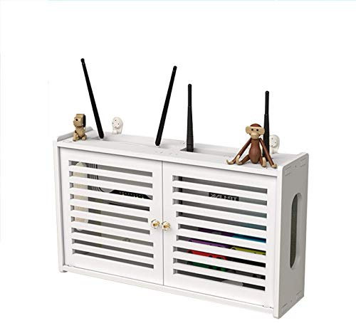 NSTVVEE Kabelaufbewahrungsbox, Router-Aufbewahrungsbox, WLAN-Aufbewahrungsbox zur Abdeckung des Router-Regals, Kabelaufbewahrungsbox, Desktop-Aufbewahrungsregale für Kabelboxen/Fernbedienu