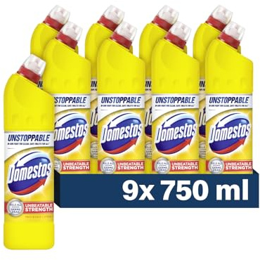 Domestos Citrus Fresh Thick Bleach Disinfectant 750ml Powerful Limescale Prevention & Germ Killer, Kills 99.99% of Bacteria & Viruses, Multi-Pack Household Cleaner