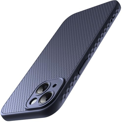 JETech Cover Presa per iPhone 15 6,1 Pollici, Morbido TPU Sottile Protettivo Cellulare Custodia con Fotocamera Lente Protezione Completa, Antiurto (Blu Scuro)