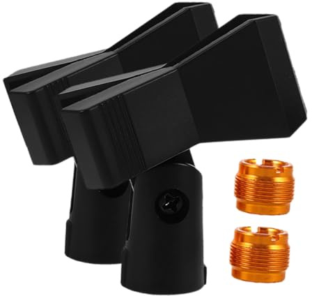 Homoyoyo 2ensembles Pince pour Microphone sans Fil Jeux de Pinces avec Adaptateur Mâle vers Femelle Support Stable pour Microphones Filaires Fil