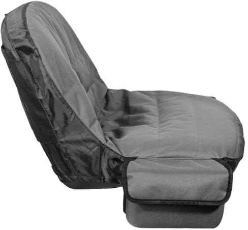 ARTIBETTER Coprisedile per Tosaerba Grande Oxford Grigio Tasche Porta Attrezzi Protezione Avvolgente per Sedile Trattorino da Giardino Accessorio Resistente All’Usura per Uso Esterno
