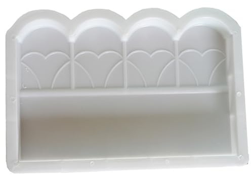 Peosaard Forme de Bord en béton, moules de Bordure en béton, Forme Bord Rond pour Bordures Jardin, Moule Parterre Fleurs en Plastique réutilisable pour créer des Bordures décoratives pelouse et