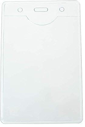 CKB Ltd 20 x händelse genomskinlig vertikal ID-bricka kort plast fickhållare påsar 12,5 x 8 cm
