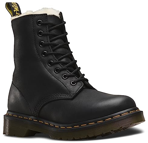 Dr. Martens 1460 Serena Burnished Wyoming, Anfibi Donna, Nero (Black 001), 38 EU