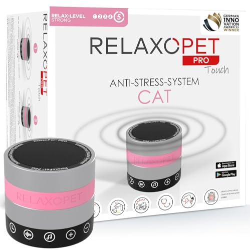 RelaxoPet® Pro Touch, Anti-Stress-System, Beruhigung für Katzen, hochfrequente Klangwelten zur Entspannung, Bekannt aus 'Die Höhle der Löwen'