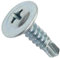 AERZETIX - C44675 - Set di 100 Viti per lamiera autoperforanti Ø4.2x16mm a testa larga bombata - con impronta PH/cruciforme - in acciaio zincato - fissaggio lamiera grondaia - colore argento