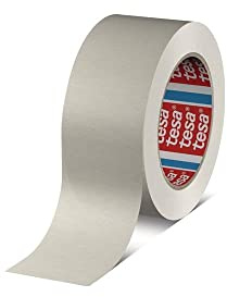 tesa 4713, Papierklebeband, Papier Packband, Verpackungsklebeband, 50mm x 50m (50mm weiß, 1 Rolle)
