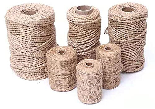 Jute Seil, Jute-Schnur Jutekordel, Sisalseil, Hanfseil, Papierkordel Papierdraht Natur Dekodraht Basteln Dekokordel Bastelschnur FüR Weihnachten Hochzeitsstrauß Verpackung Blumengesteck Werkzeuge