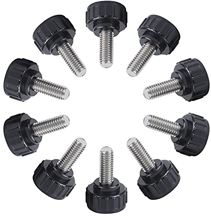 INCREWAY Rändelschraube, 10 Stück M5 x 15 mm Außengewinde gerändelte Schrauben langlebig Rundkopf Gewinde gerändelt Rändelschraube