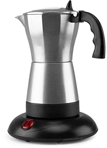 Suinga Cafetière électrique au design classique italien 480 W. 3-6 tasses. Arrêt automatique. Maintient le café chaud pendant 30 minutes.