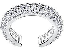 Laimons-Ohrringe Single Earcuff Klemme 15mm mit Zirkonia aus Sterling Silber 925