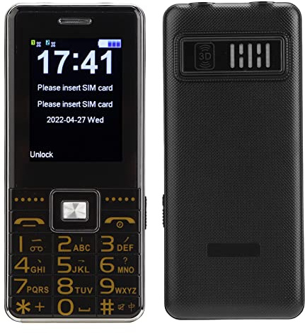 Zunate G600 Entsperrtes Mobiltelefon für Senioren mit Großen Tasten, 2G, 6800 MAh, SOS-Taste, Taschenlampe, Dual-SIM, Laute Stimme, 2,4-Zoll-Bildschirm für ältere Menschen(Schwarz)
