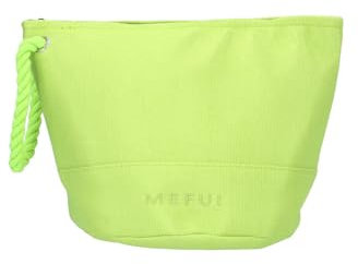 ME FUI Borse Donna Verde Pochette in tinta unita con ricamo logo UNI