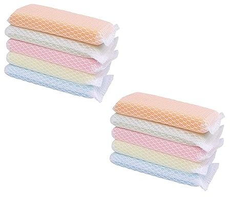 PLAFOPE 10pcs Pinkredible Cleaning Sponges Scouring Cloths Made of Highly Absorbent Sponge with Soft Non-Scratch Surface, for Cleaning Sinks and Kitchen Counters Random Color