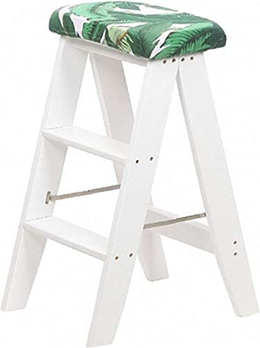 BODHIS Indoor-Kletterhocker, Tritthocker, Massivholz, 3-Stufen-Leiterstuhl, faltbar, tragbare Mehrzweck-Trittleiter, Haushalts-Treppenstuhl (#8)