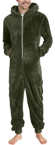 KONG JIMFAN Thermo Unterwäsche Set Schlafanzug Herren Flanell T-Shirt Für Herren Herren Schlafanzug Lang Baumwolle Strumpfhosen Männer Feinripp Unterhose Herren Thermo-Trekkinghose(1-Dark Green,M)