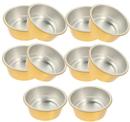 IMIKEYA 10pcs Aluminum Foils Food Containers Compact Camping Cake Containers for Grill Box Outdoor Camping Supply Portable