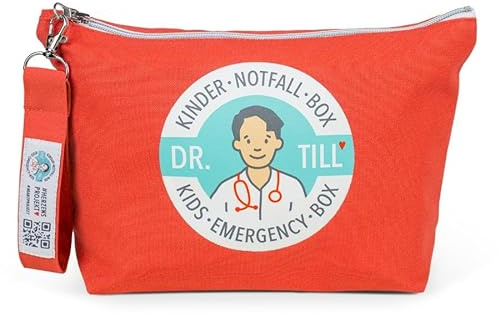 Dr. Tills Kindernotfallbox MODULAR | 83 Teile | Erste Hilfe Set für Kinder & Eltern bei Notfällen | inkl. Erste Hilfe am Kind Ratgeber & Kindernotfallkarten
