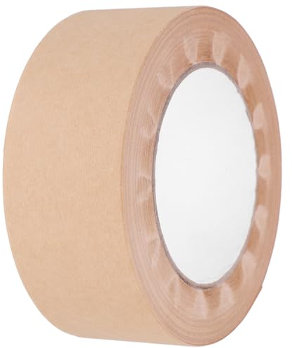 Operitacx Cinta para Enmarcar Activada por Agua, 1 Rollo de Papel | Color Khaki, Uso Multifuncional, Fácil de Rasgar, Apta para Acuarela y Montaje