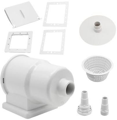 NIKUJUGA Dyna-Skim SP1091LX Skimmer fuori terra per piscina, in plastica ABS, con accessori, bianco