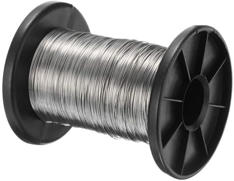 Edelstahl-Basteldraht, 0,4 mm Schmuckdraht, Basteldraht, weicher Perlendraht zur Schmuckherstellung, Armbänder, Perlenstickerei, DIY-Bastelarbeiten(0.4mm)