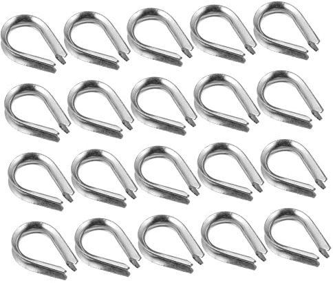 iplusmile 20piezas Fijación De Cable De Alta Resistencia Guardacabos Para Cable Anillo De Corazón De Pollo