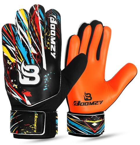 BOOMZY Soccer Goalie Gloves for Kids Boys Children, Youth & Adult Football Goalkeeper Gloves with Double Wrist Protection