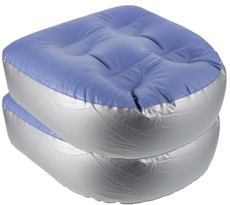 LRXIYODE 2pcs Inflatable Bath Cushion Suction Cups Thickened Hot Tub Booster Seat Pad for Spa and Bathroom Accessories Portable Air Seat Cushion for Adult Bathing